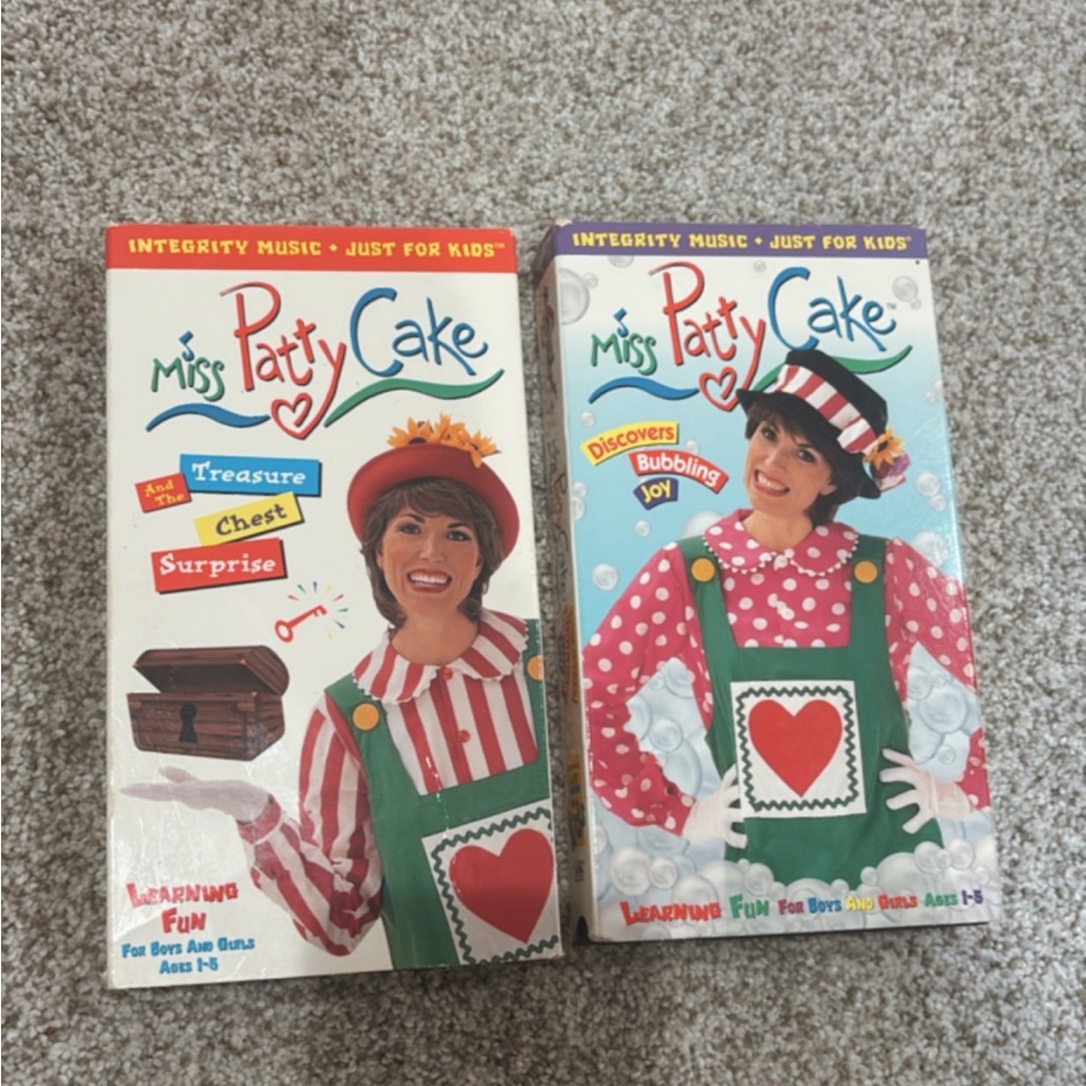 RARE Miss Patty Cake VHS Set, Treasure Chest Surprise & Discovers Bubbling Joy.